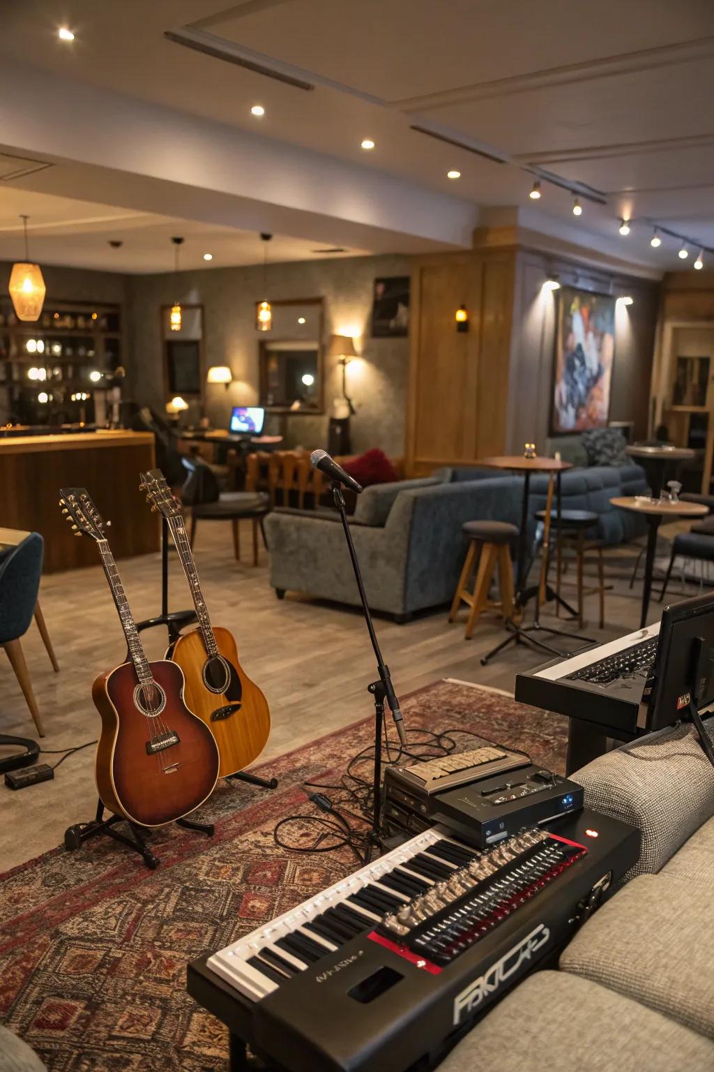 A music lounge for creative and relaxing musical moments.