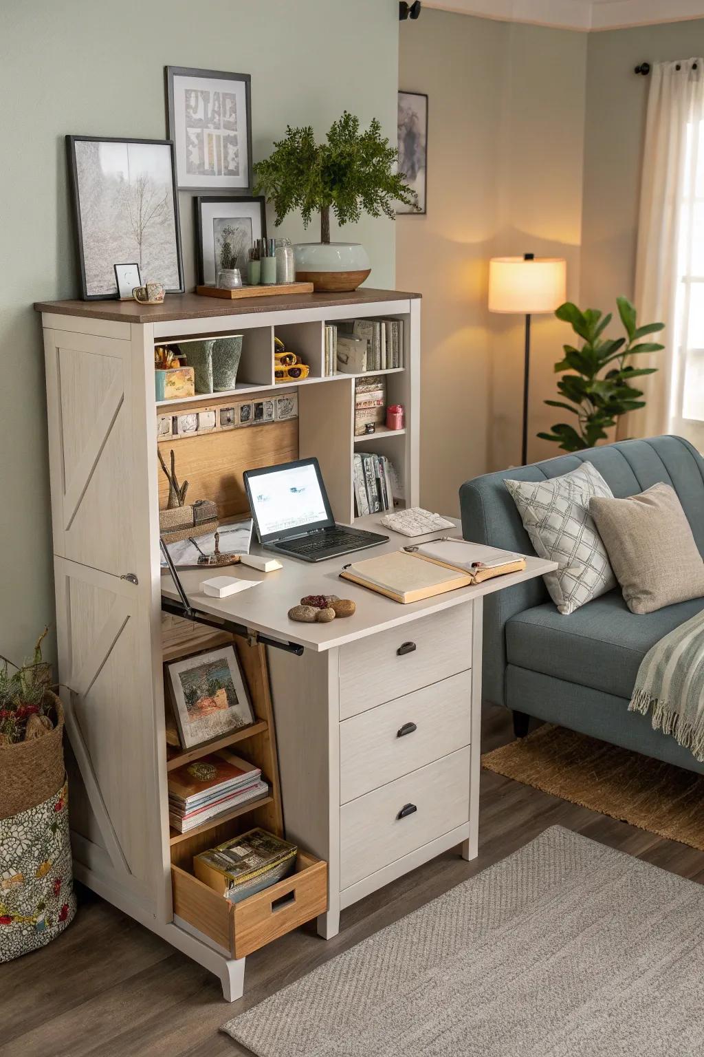 Functional furniture maximizes both space and utility.