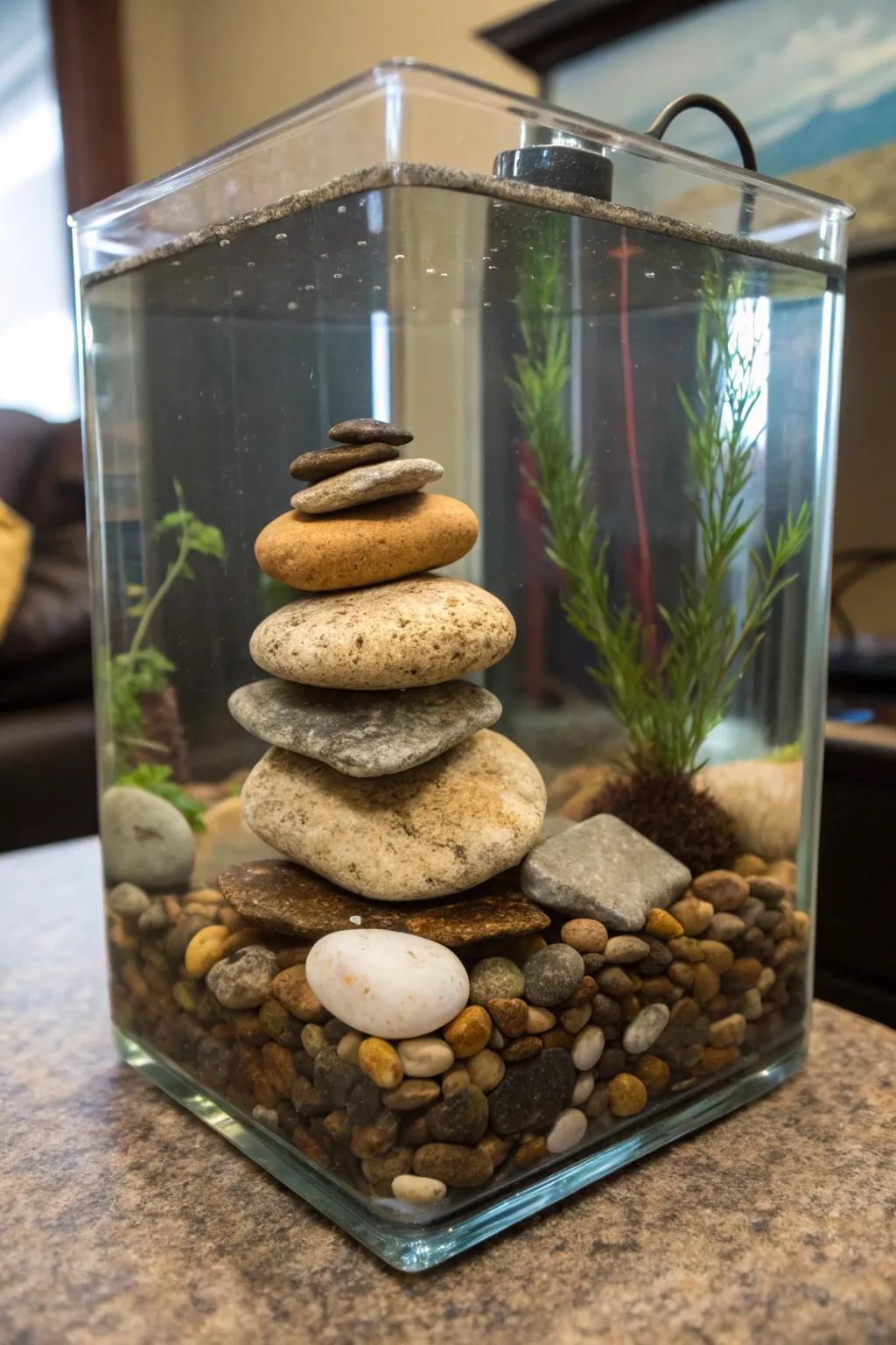 Design a stunning rockscape for your aquarium.