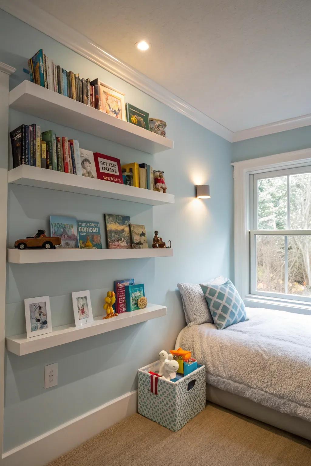 Vertical organization solutions save space and reduce clutter.
