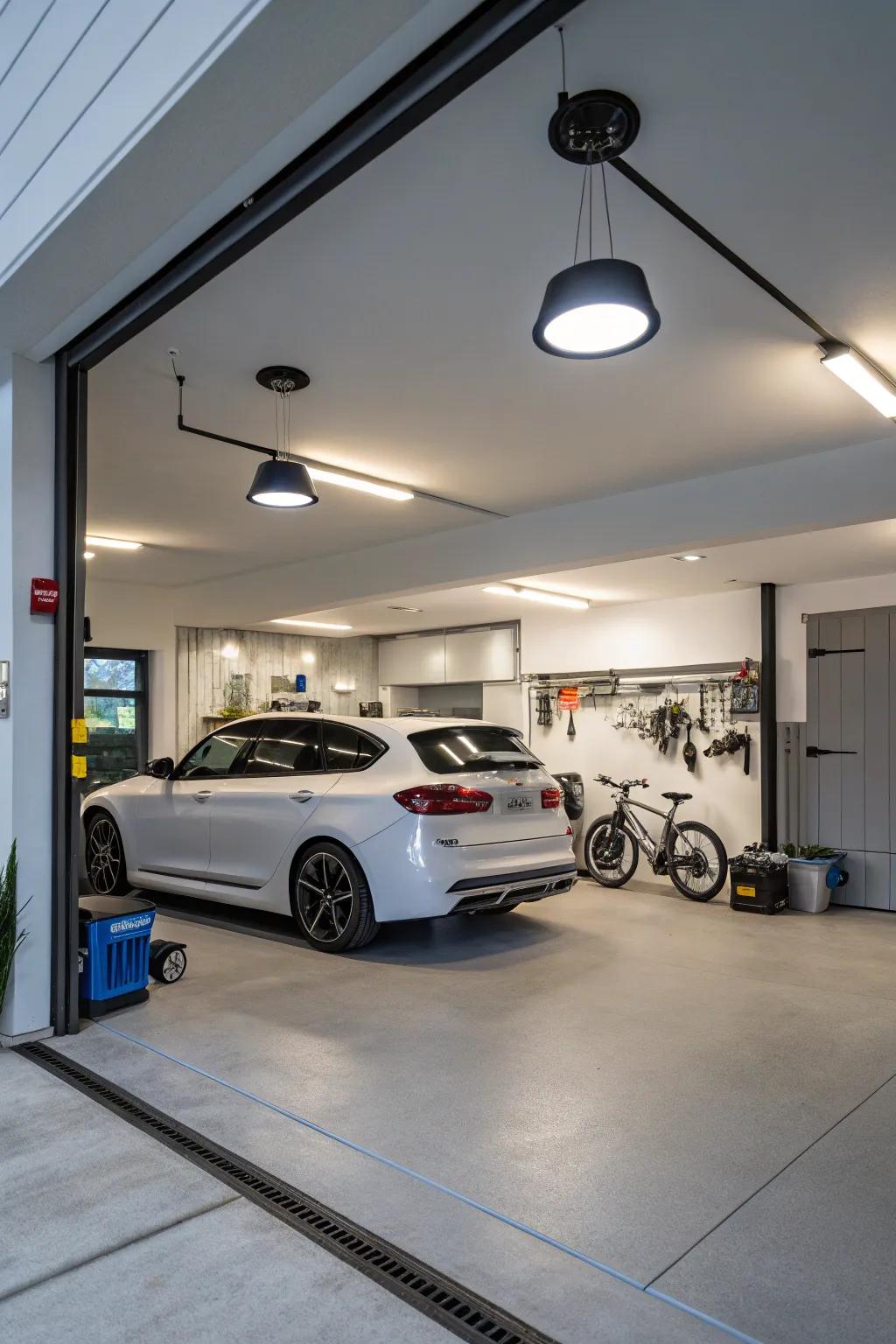 Smart lighting makes your garage more convenient and efficient.