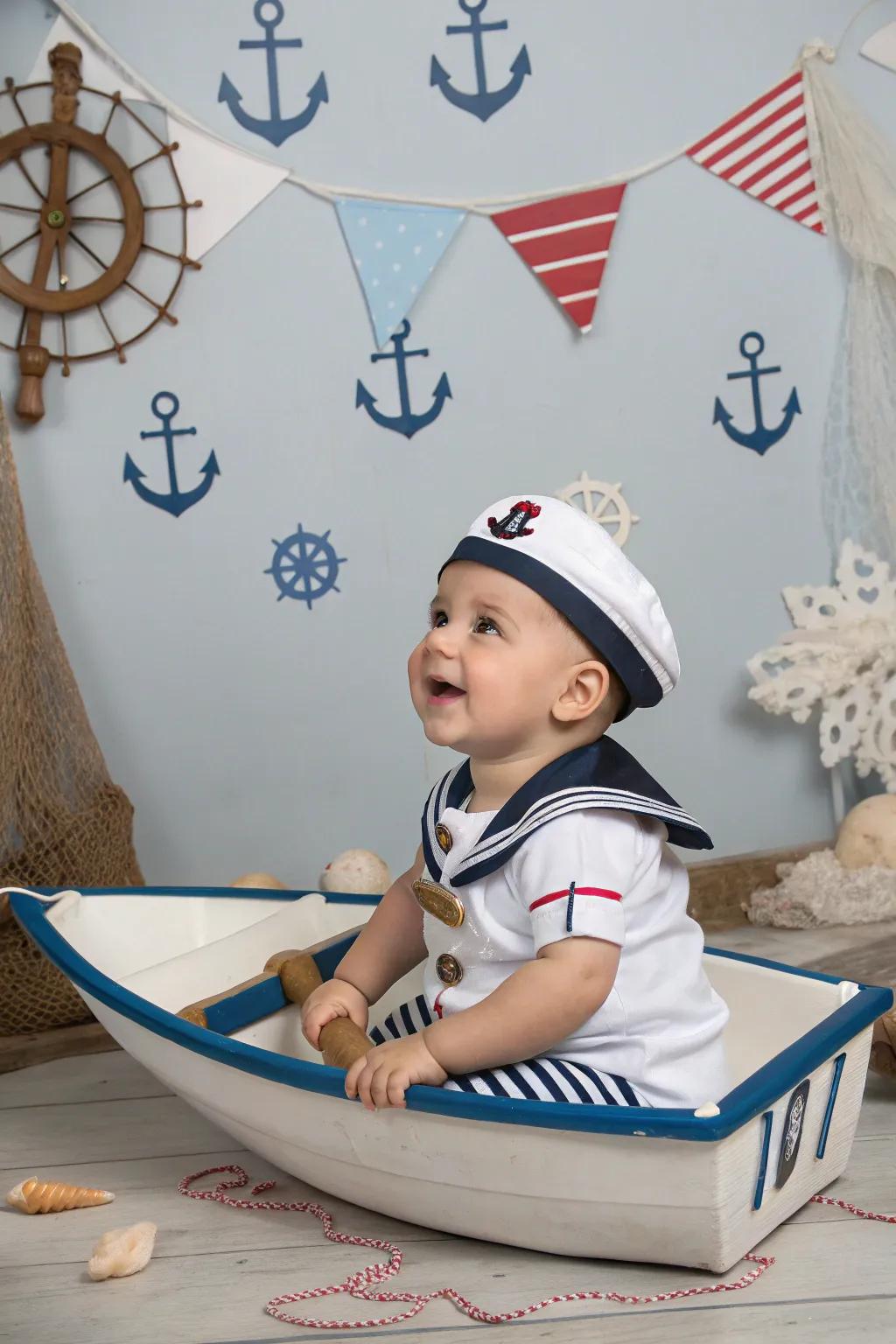 Nautical sailor costume, perfect for all Halloween voyages.