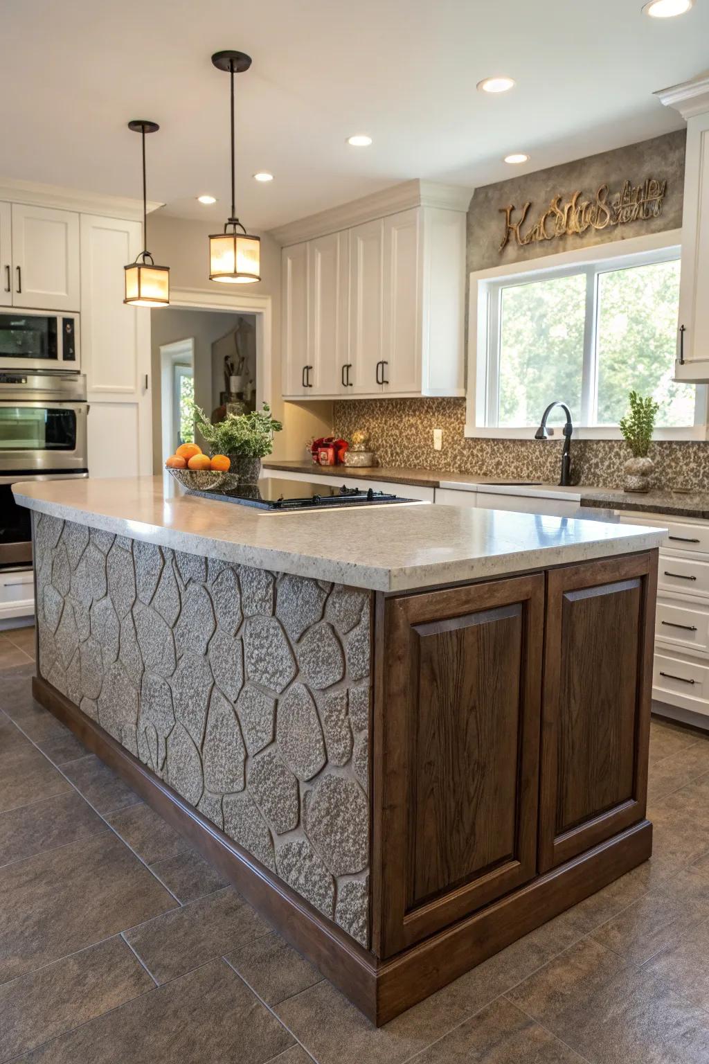 Singular textures add depth and intrigue to the island.