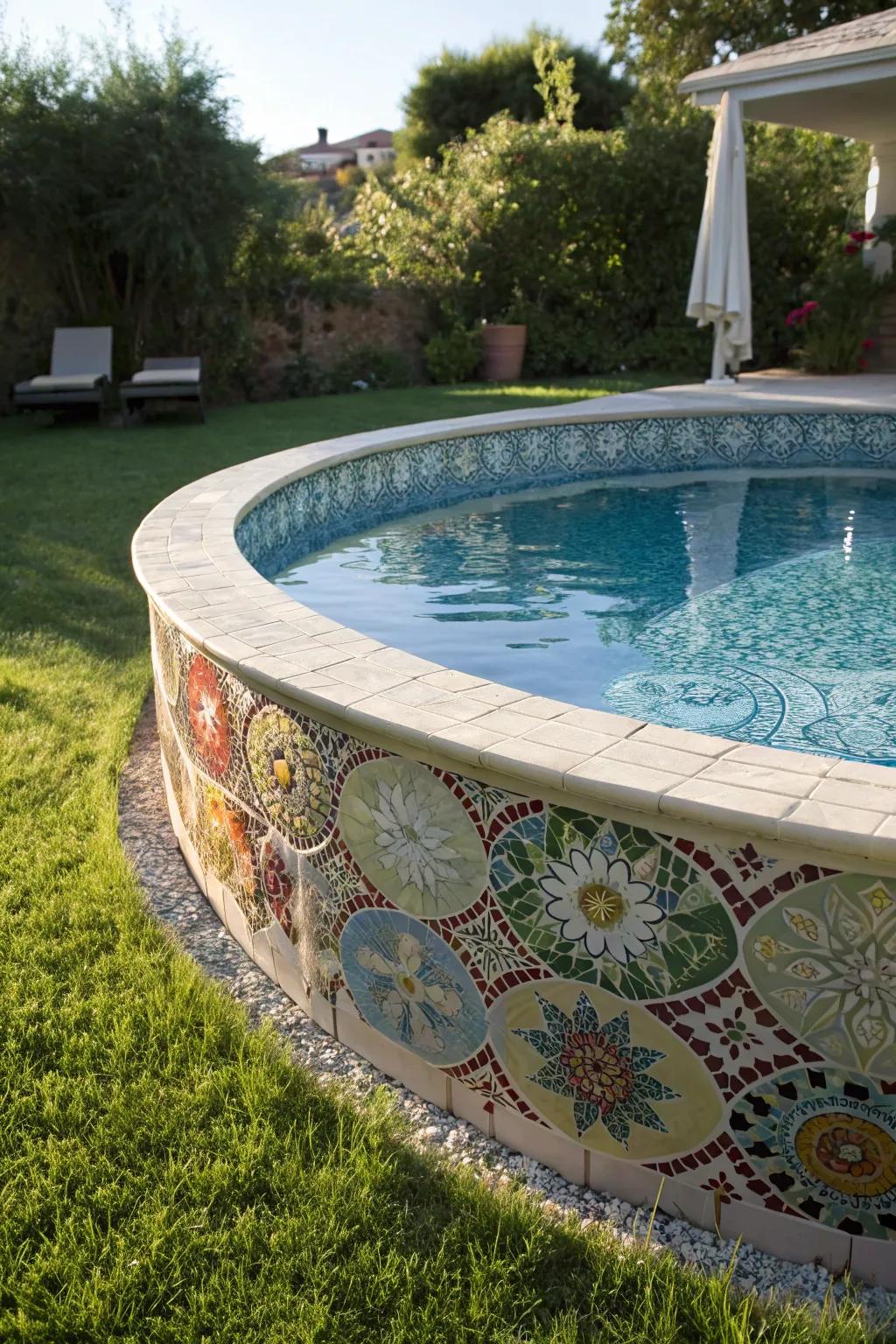 Tessellated tiles contribute an artistic element to any pool.