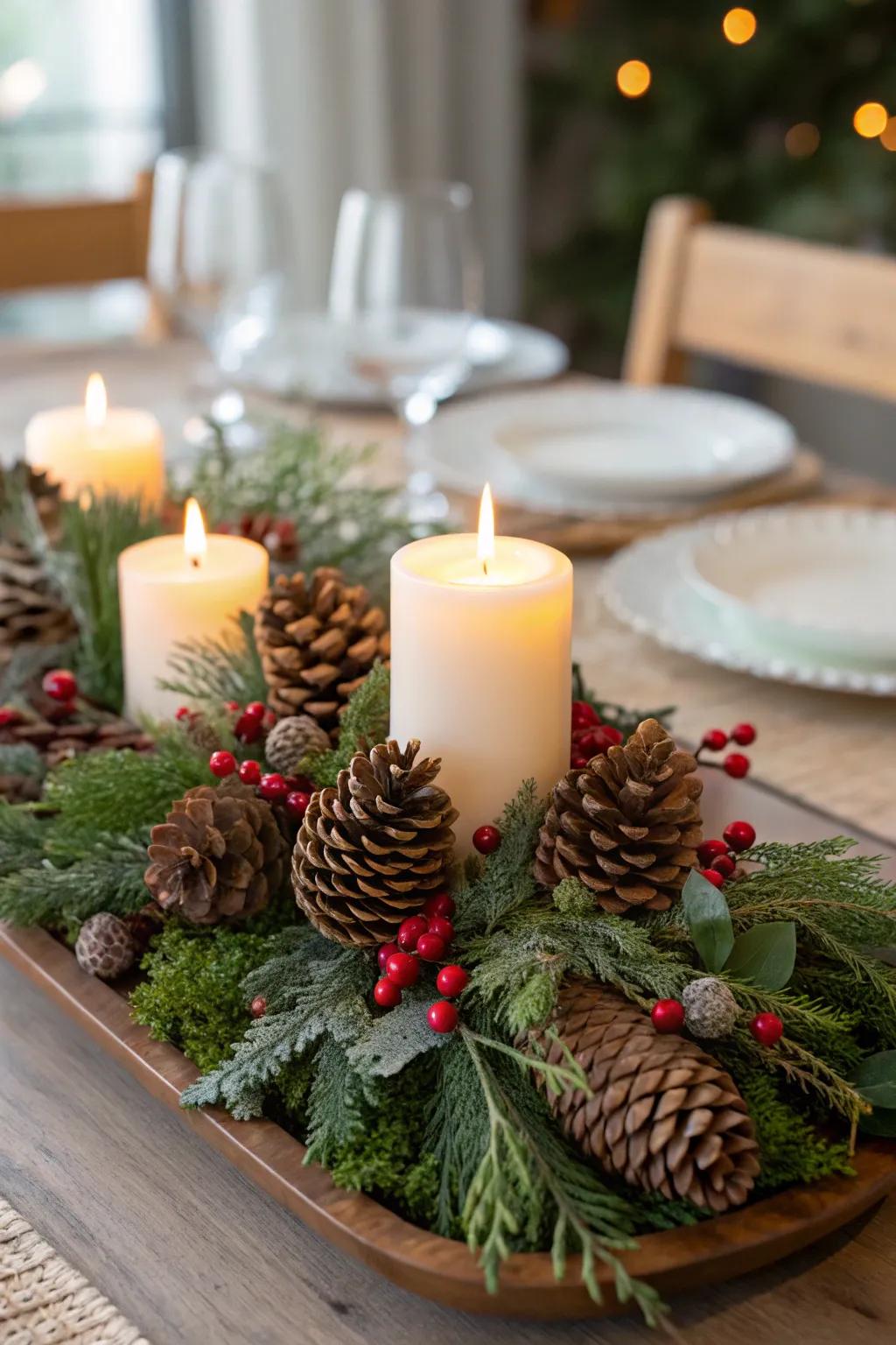 A charming winter tablescape for your table