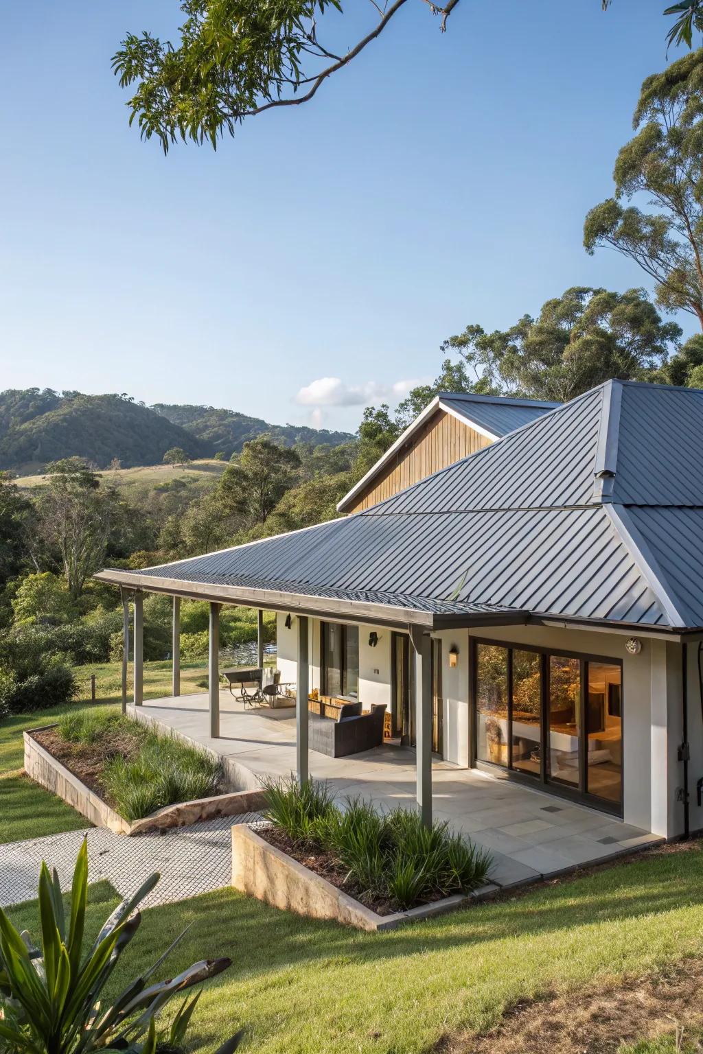 Corrugated iron roofs introduce an industrial inflection to every design spectrum.