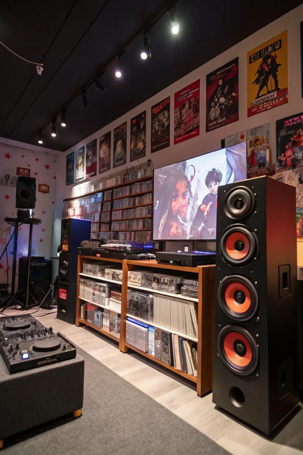 Anime soundscapes enrich the room's immersive experience.
