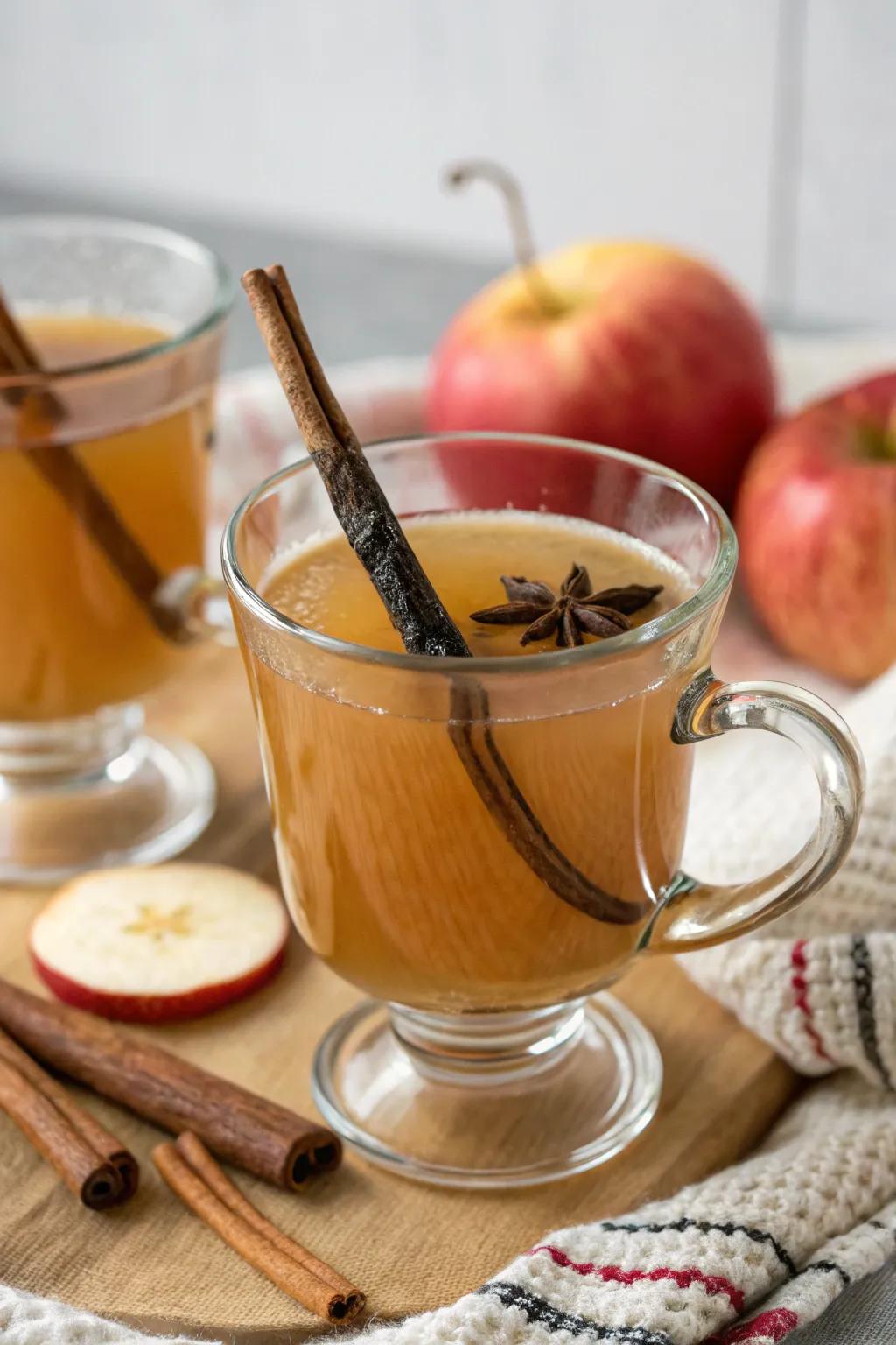 Vanilla bean brings a creamy note to cider punch.