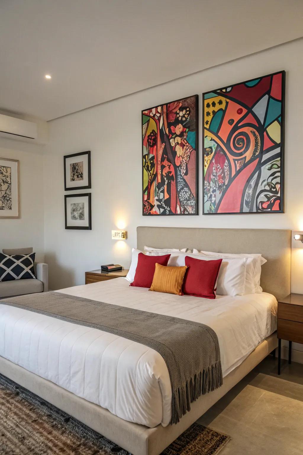 Create a bold statement through non-figurative art.