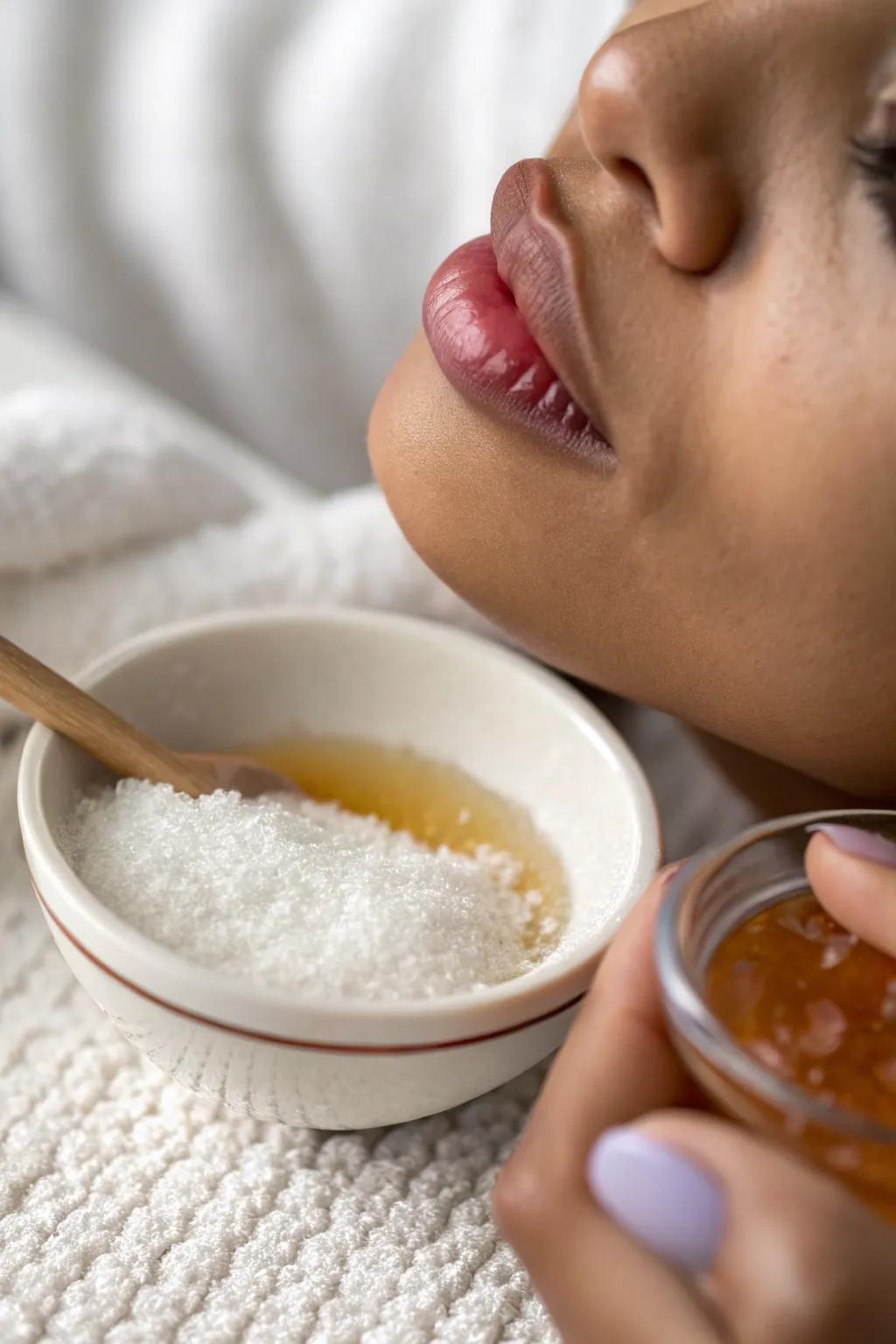 A gentle lip scrub is a wonderful way to care for your smile.