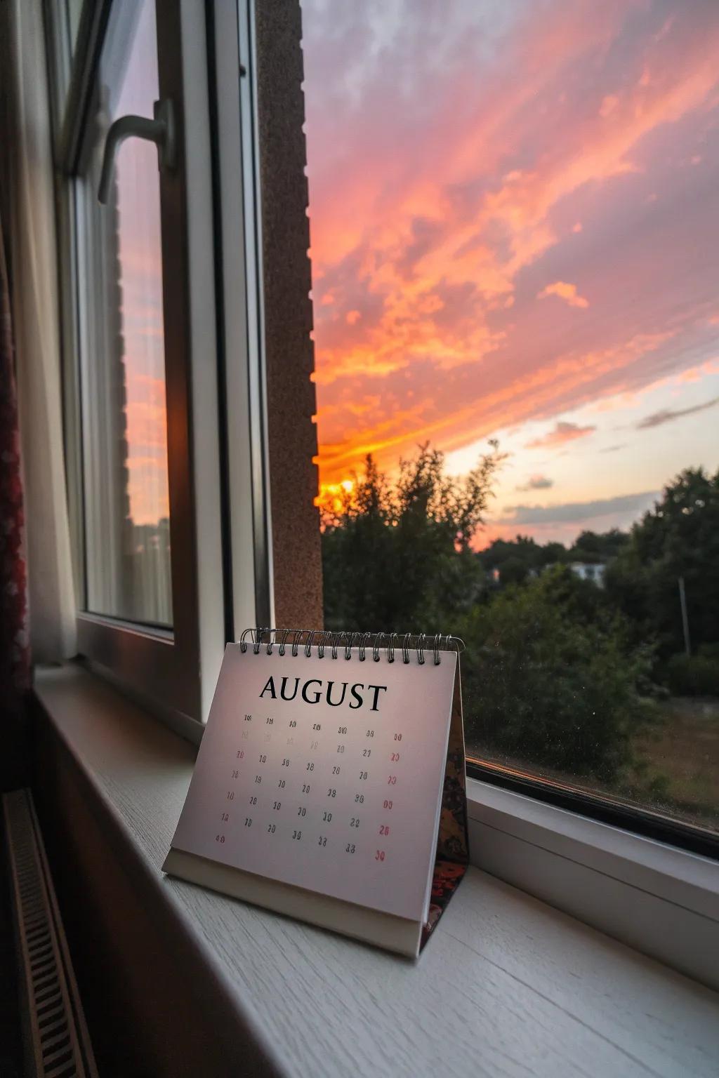 Capture the beauty of August evenings with sunset-inspired color blends.