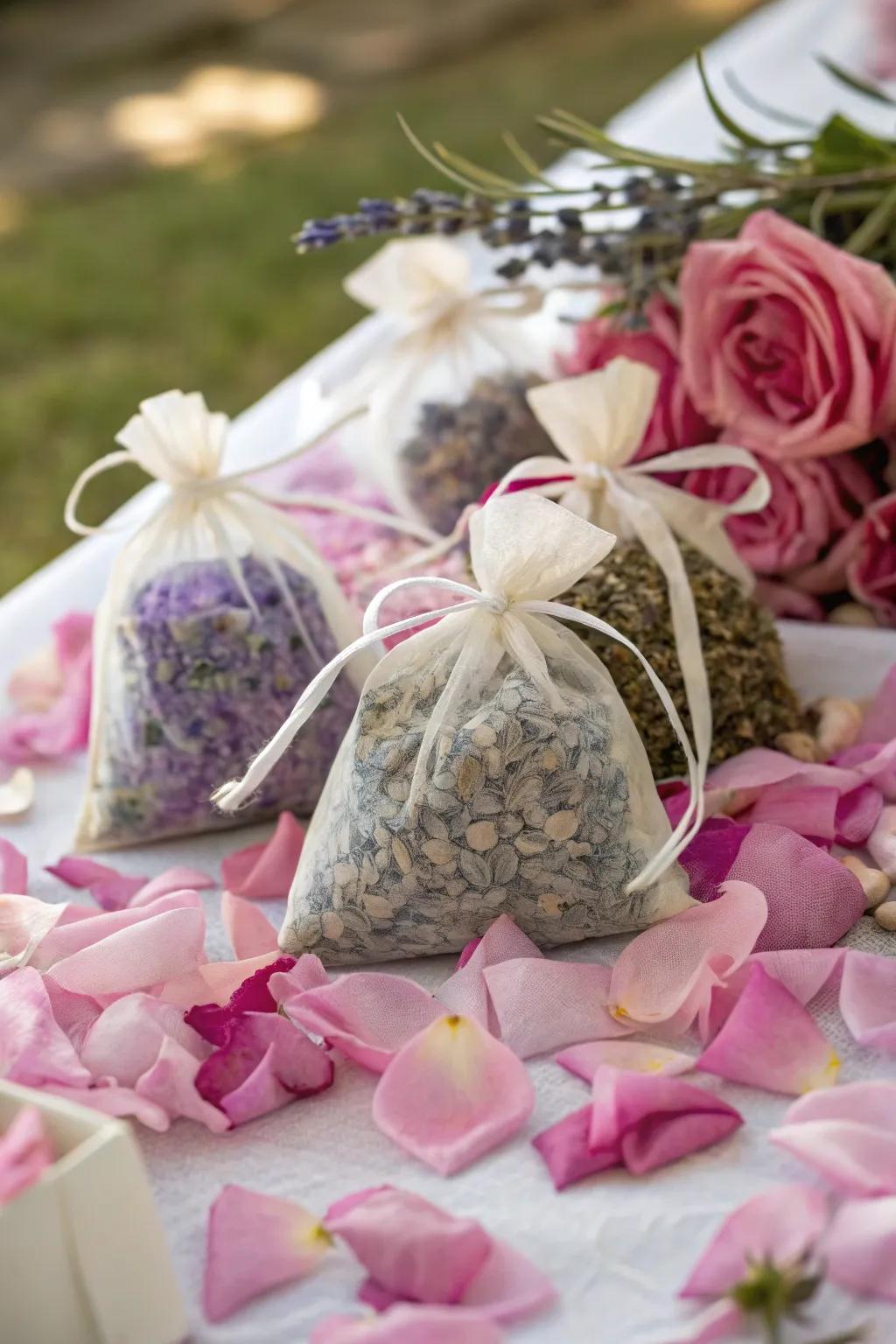 Floral sachets provide a fragrant and exquisite present.