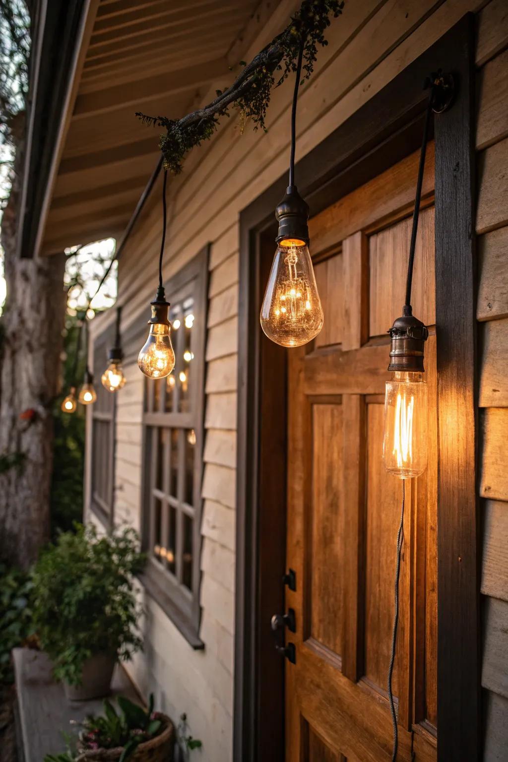 Vintage filament bulbs add nostalgic charm and character.