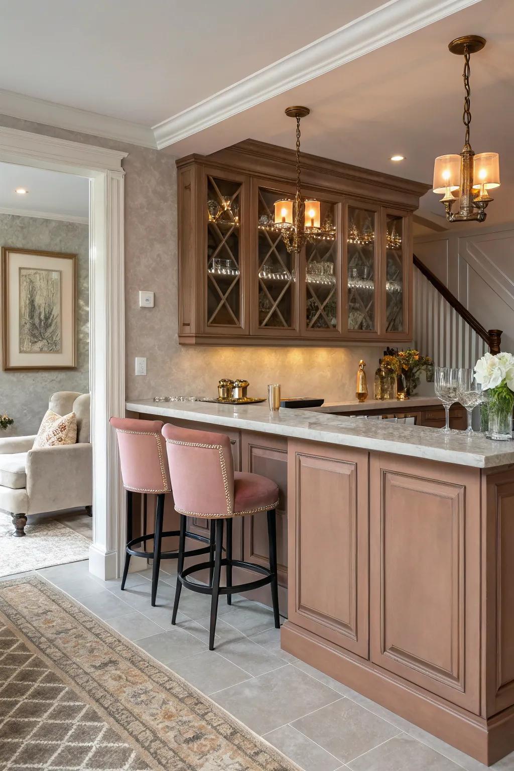 Unstated sophistication for a serene bar environment.