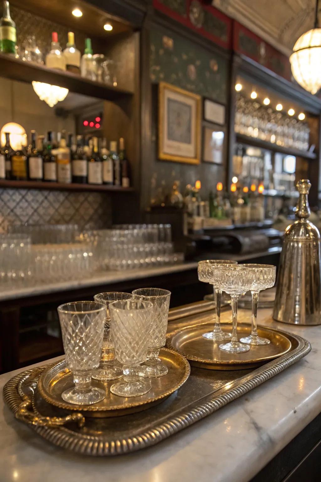 A classic design imbues allure and nostalgia to your bar.