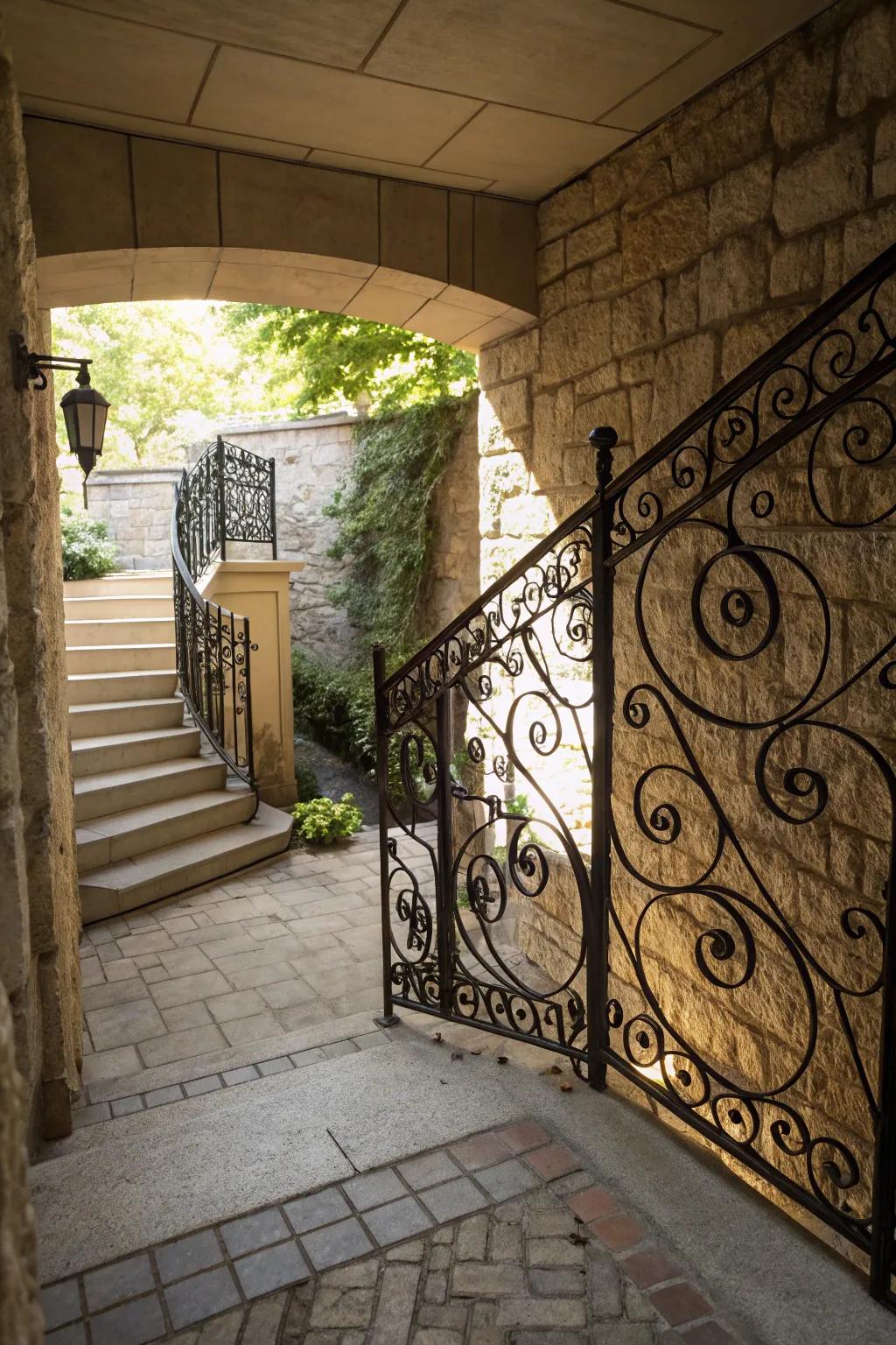 Ornamental railings introduce safety and style.