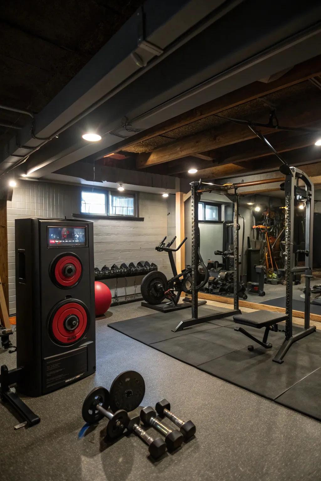Ambient sound elevates your workout ambiance.