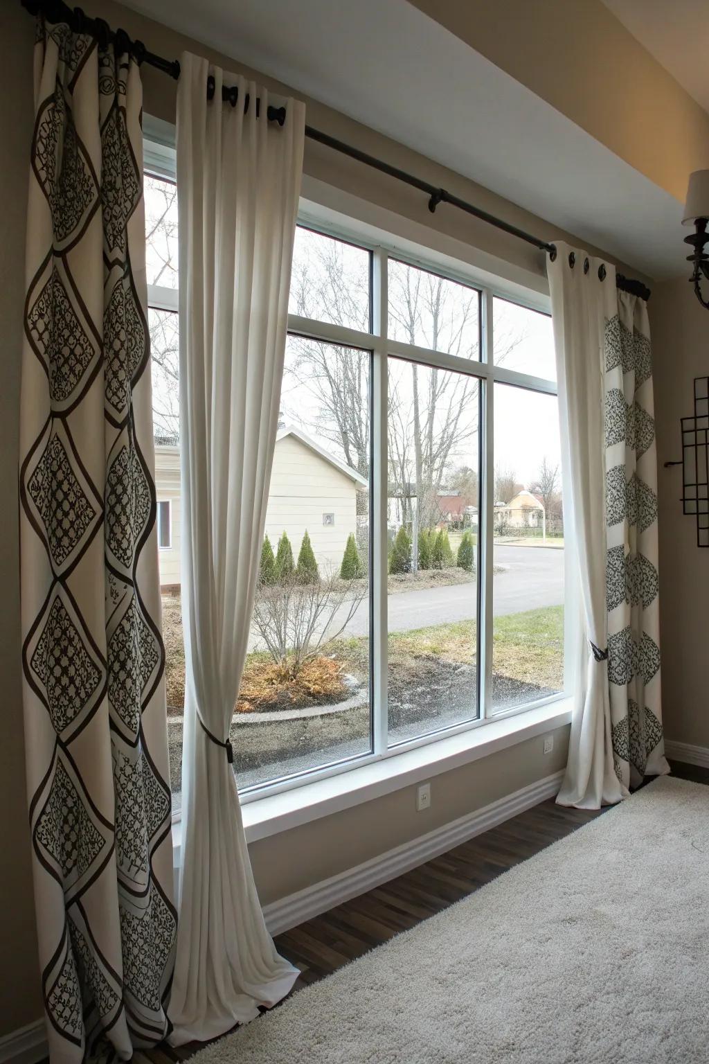 Irregular coverings add an artistic flair.