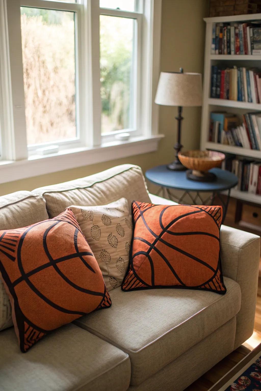 Themed cushions give your room added comfort and style.