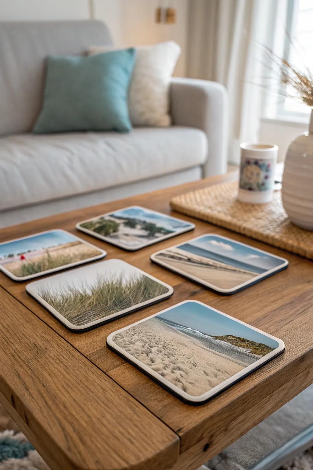 Incorporate a coastal accent to your abode with shoreline scene bases.