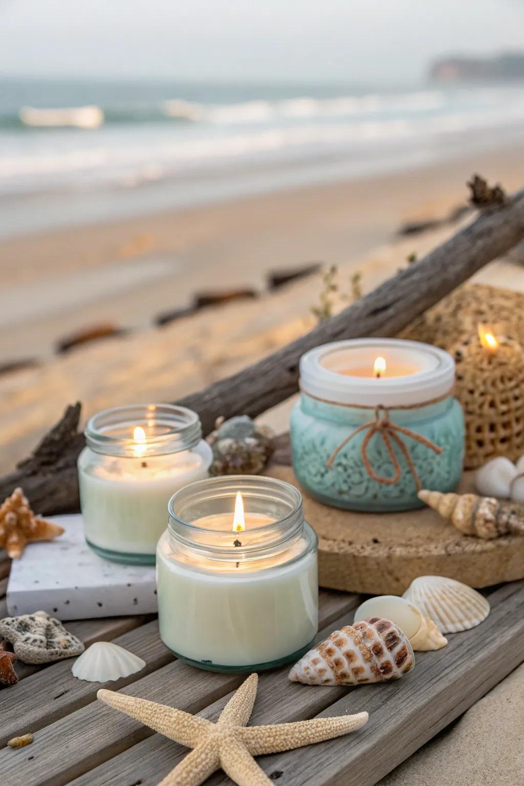 Ocean-scented lights provide the fresh aroma of the ocean indoors.