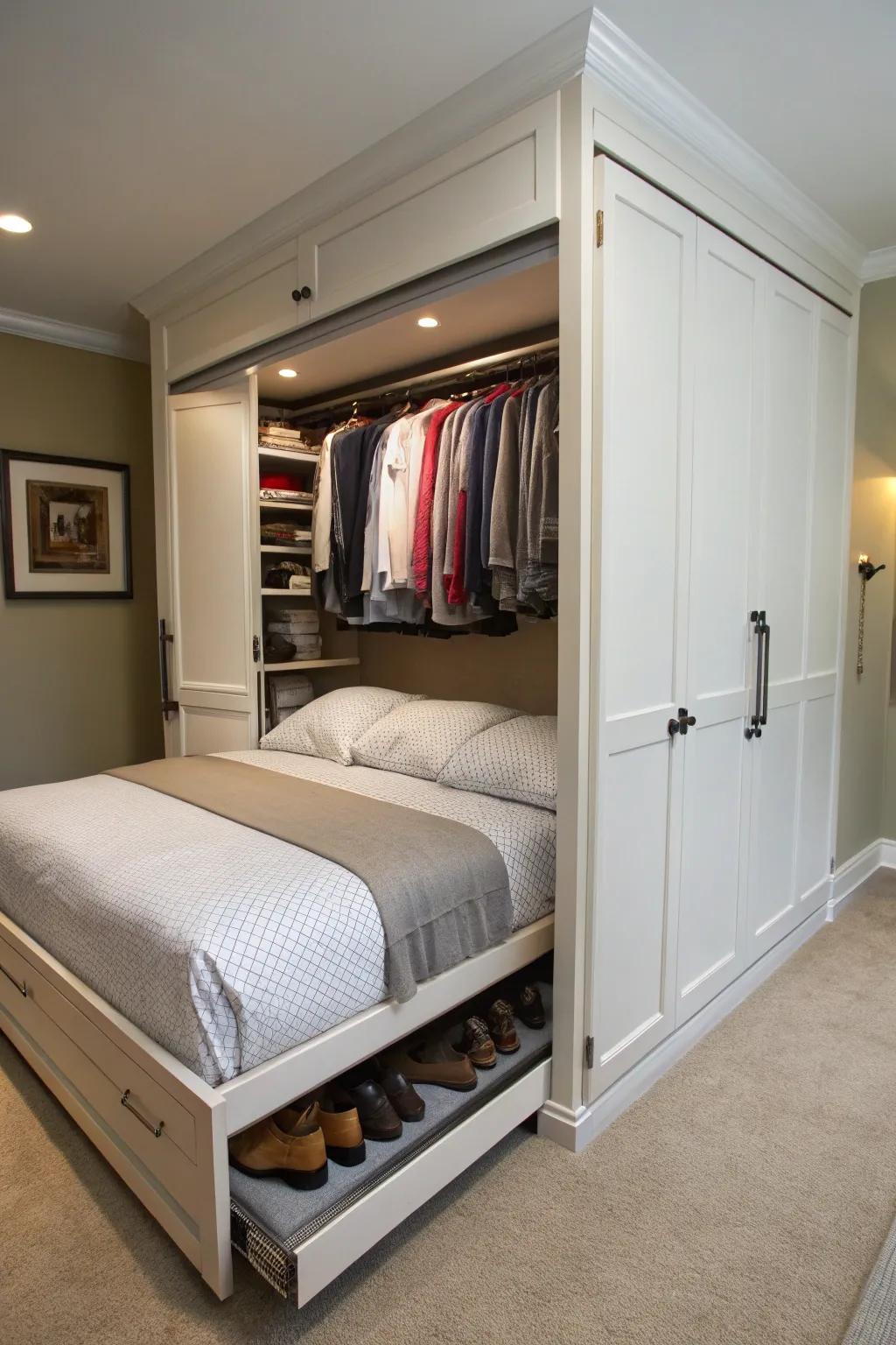A concealed sleeper offers a surprising and space-saving solution.