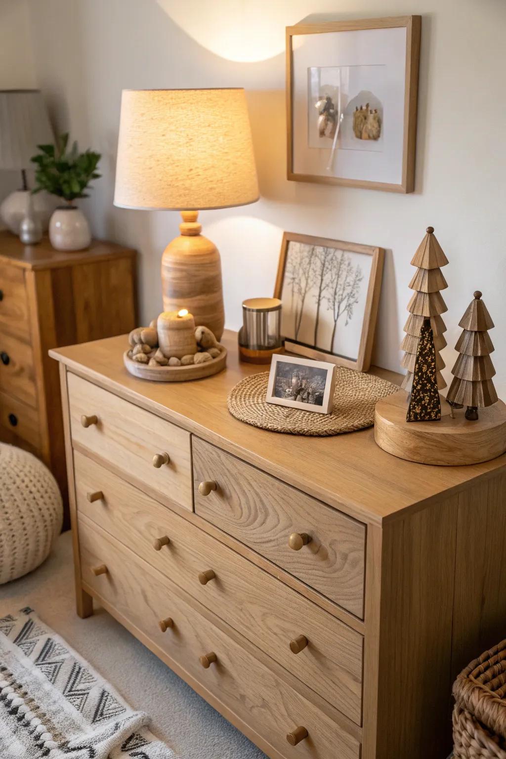 Wood features introduce coziness and timeless appeal.