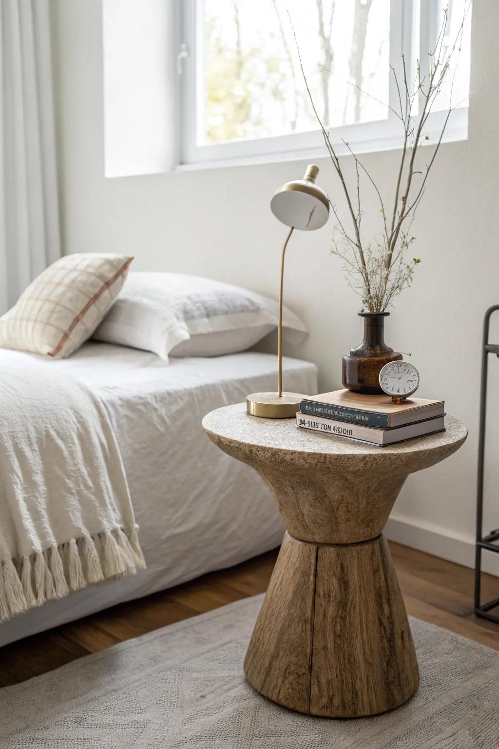 Sculptural elements add an artistic touch.