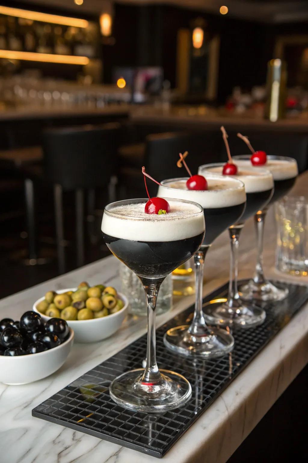 Themed drinks featuring stylish garnishes elevate your celebration.
