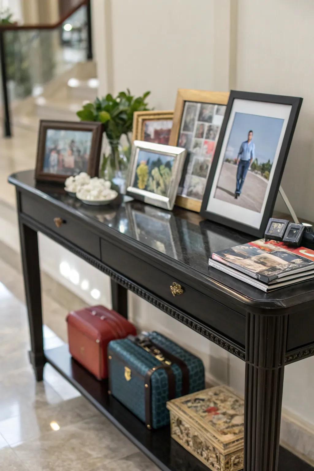 Personal mementos add a unique and heartfelt touch.