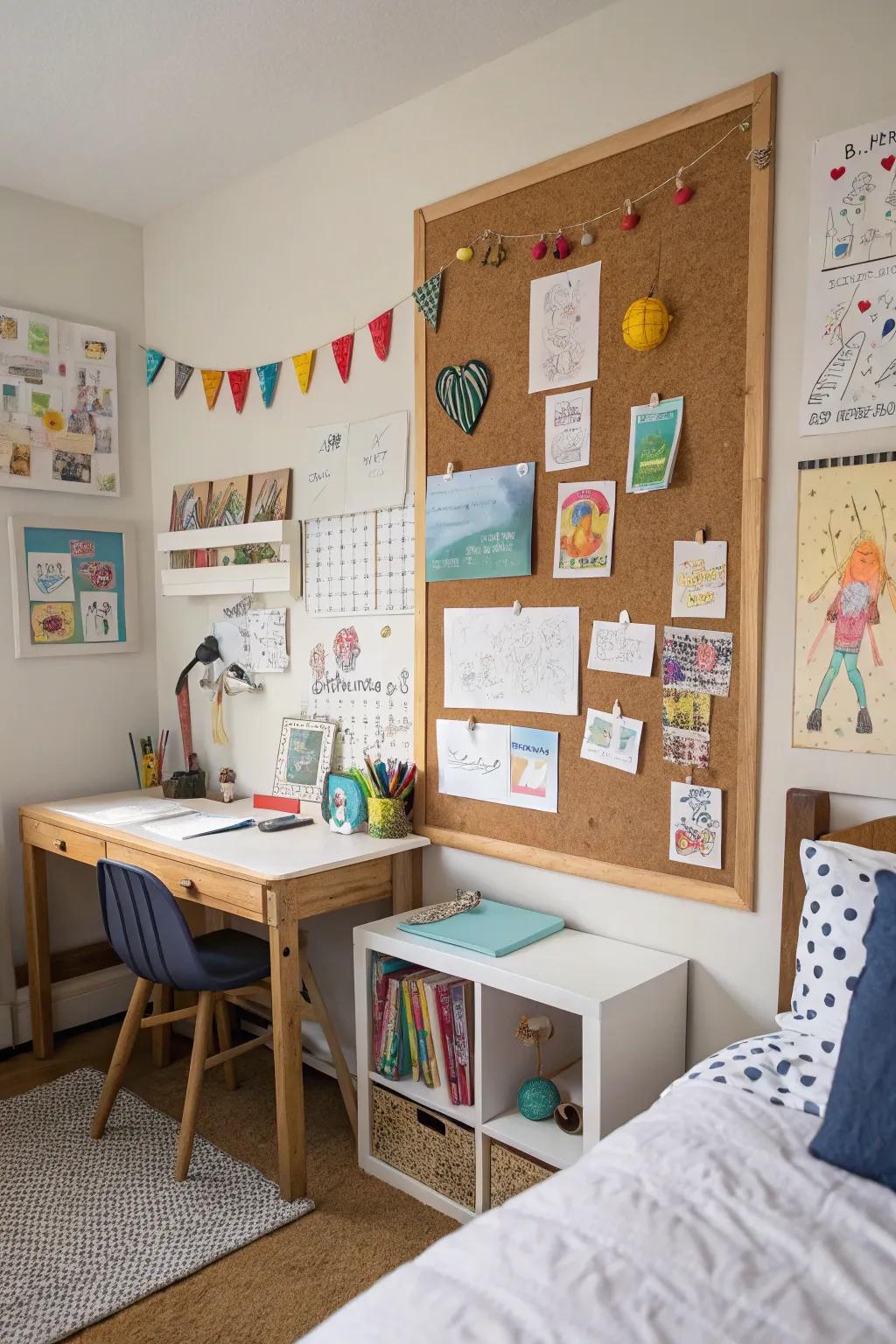 A designated space for exhibiting artistic creations.