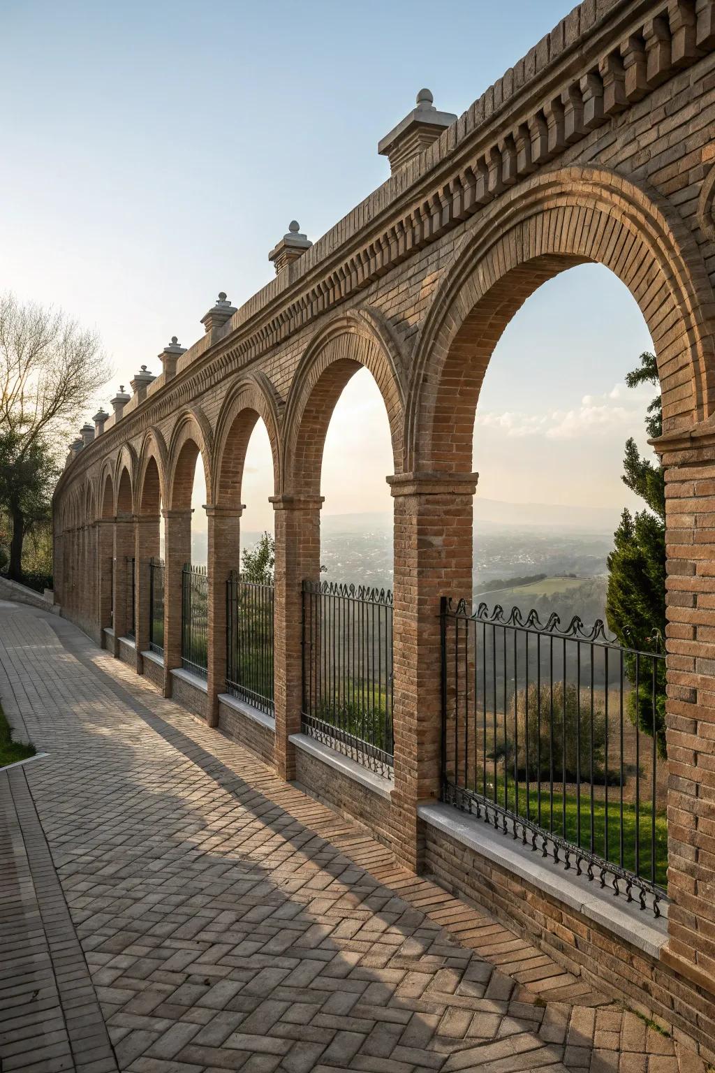 Gateways impart grandeur and transparency to masonry surrounds.