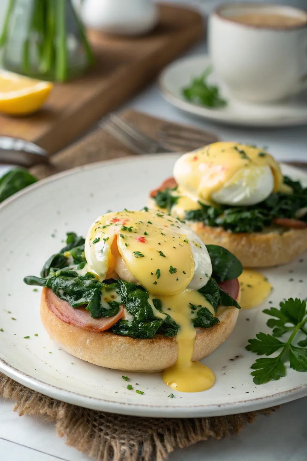 Eggs Benedict that promises a hint of refinement.