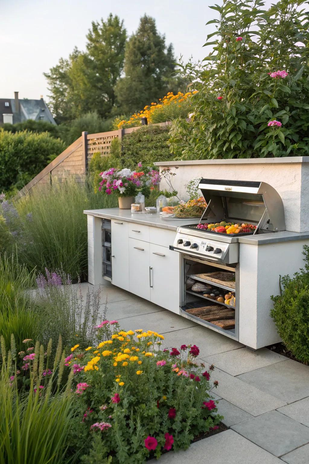 Concealed units maintain the neatness and order of your BBQ zone.