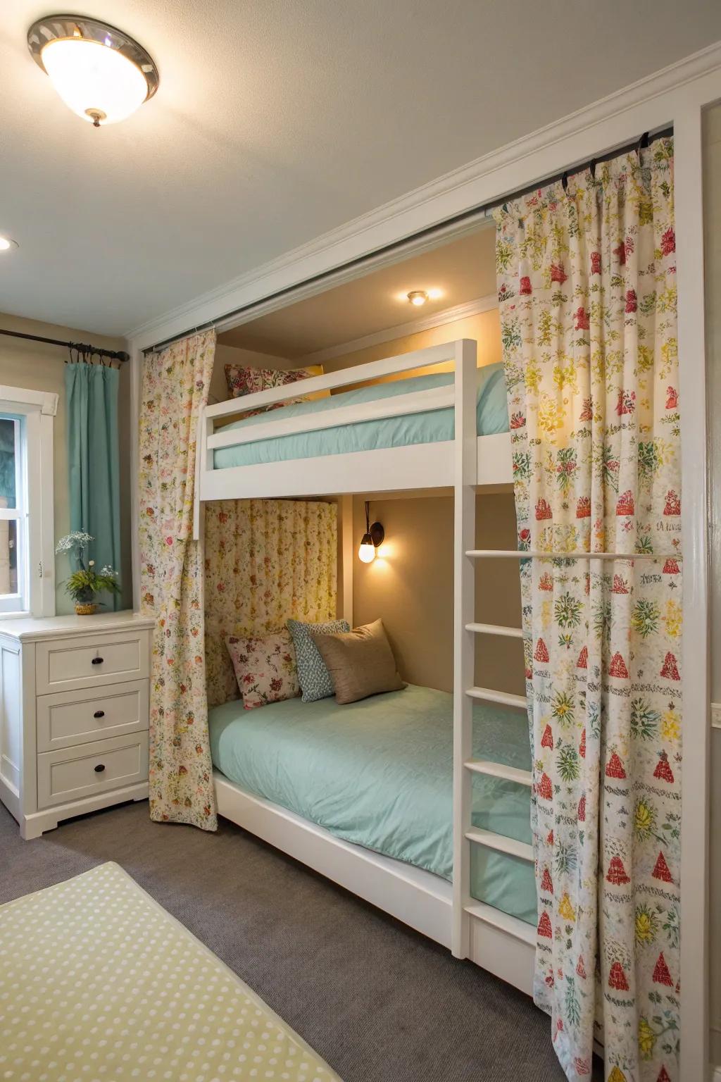 Imaginative drape separators infuse solitude and enchantment.