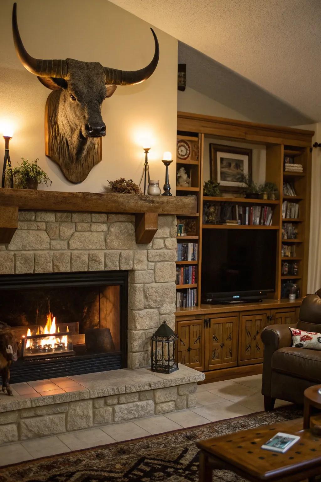 Produce a focal component by using mantel designs.