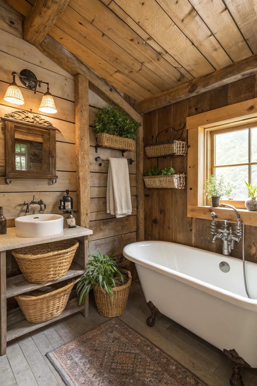 Reclaimed resources add history and warmth.