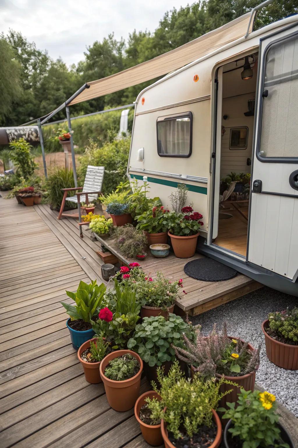 With a portable garden on your deck, bring nature closer.