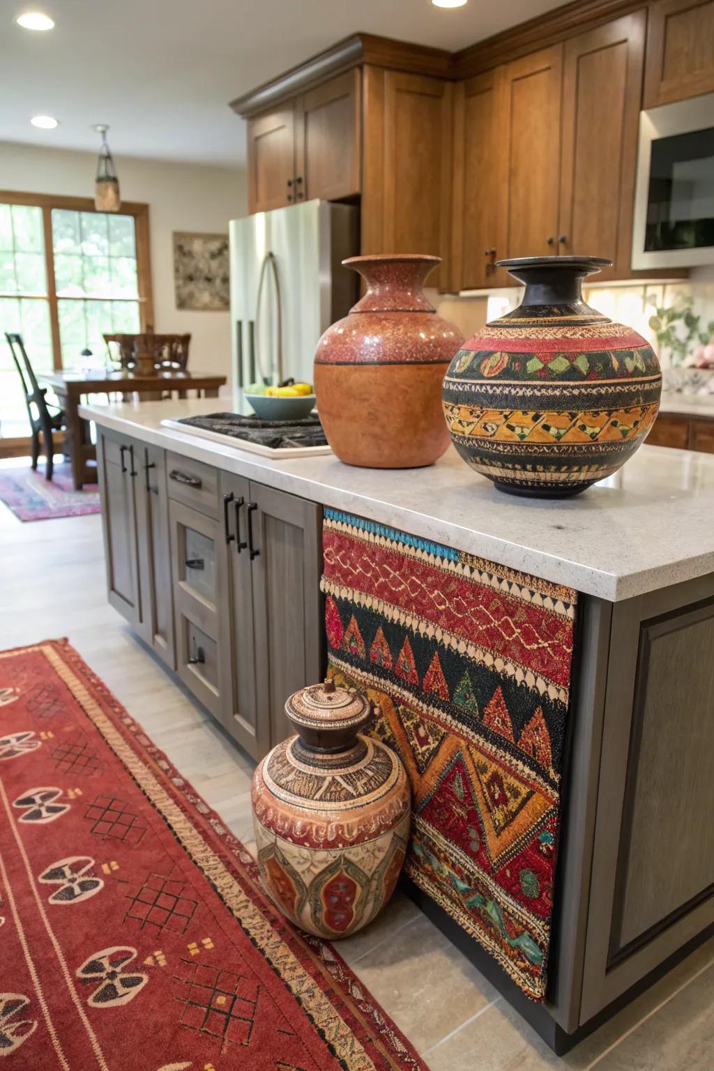 Personalize your space using cultural artifacts.