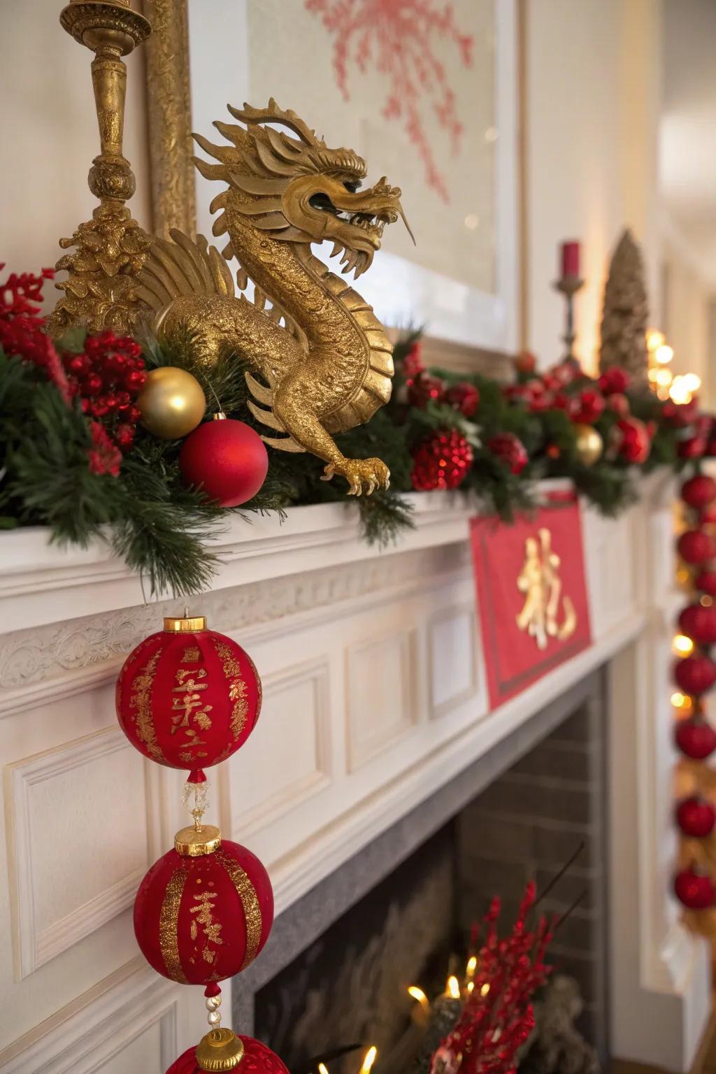 Sino serpent ornaments symbolize good destiny and append a potent trace.