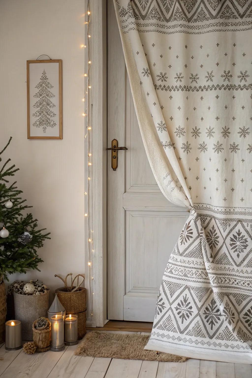 A Nordic weave pattern provides this door a relaxing, rustic beauty.