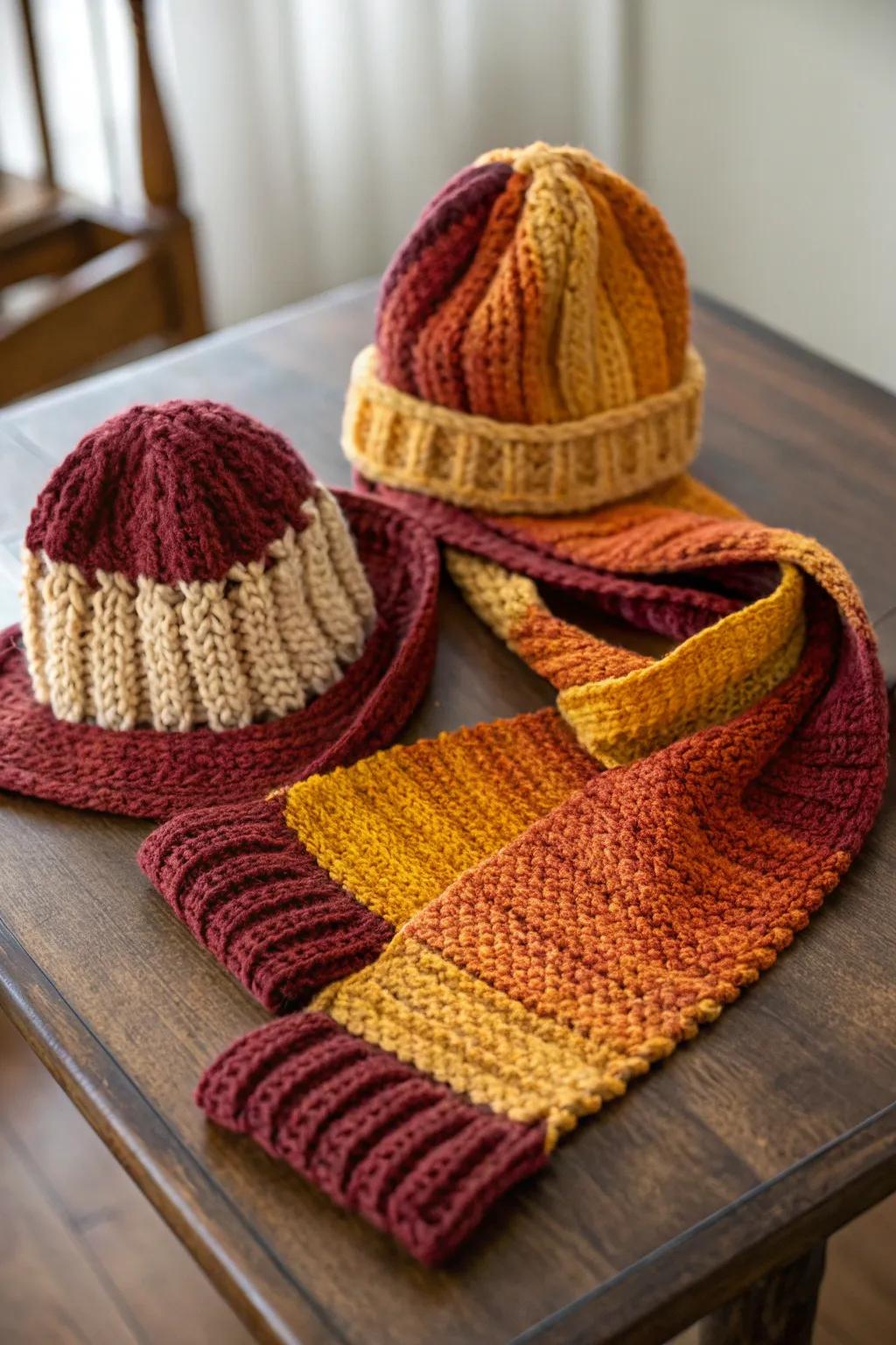 Hand-knitted warmth for the cool season