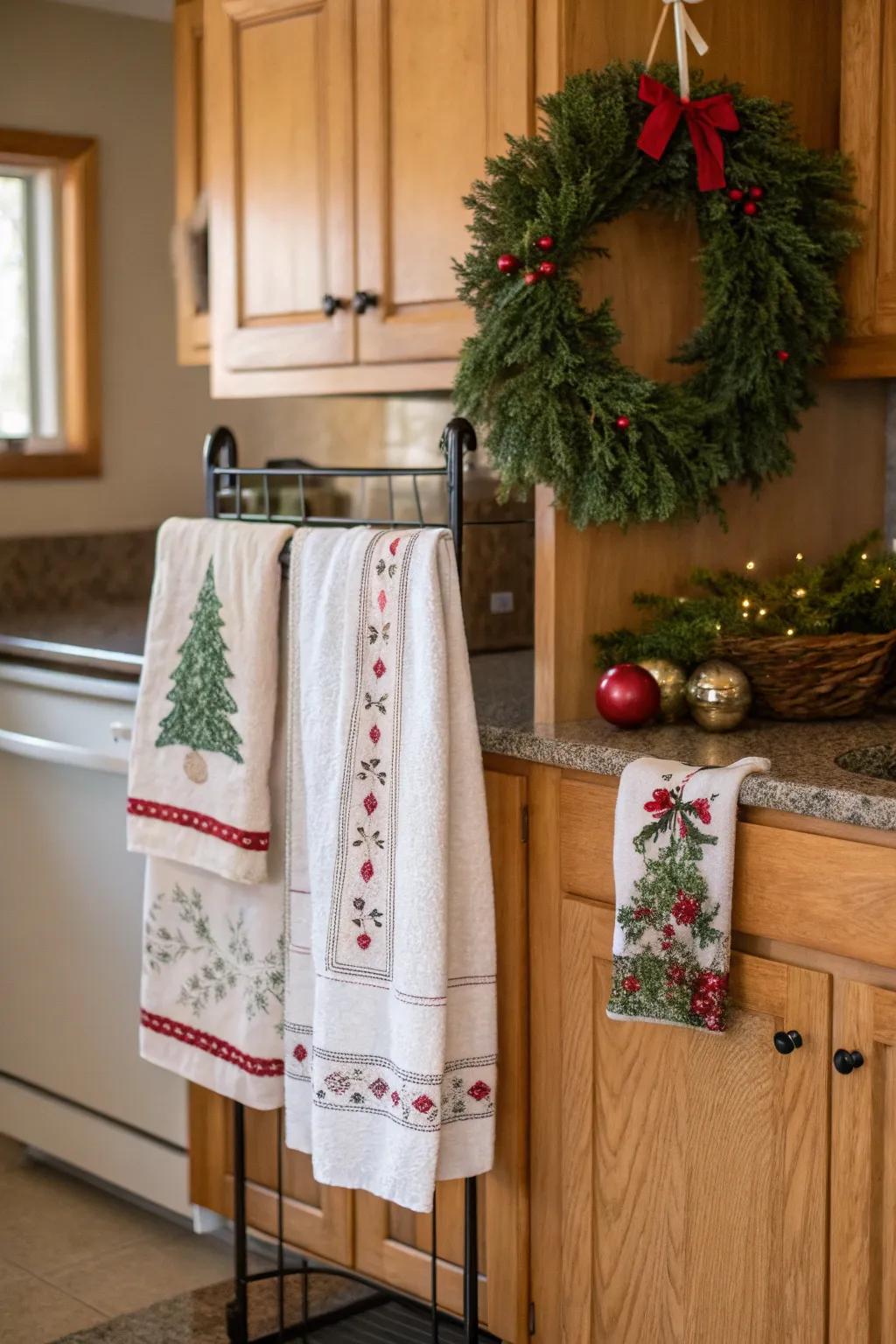 A scullery primed for holiday cheer.