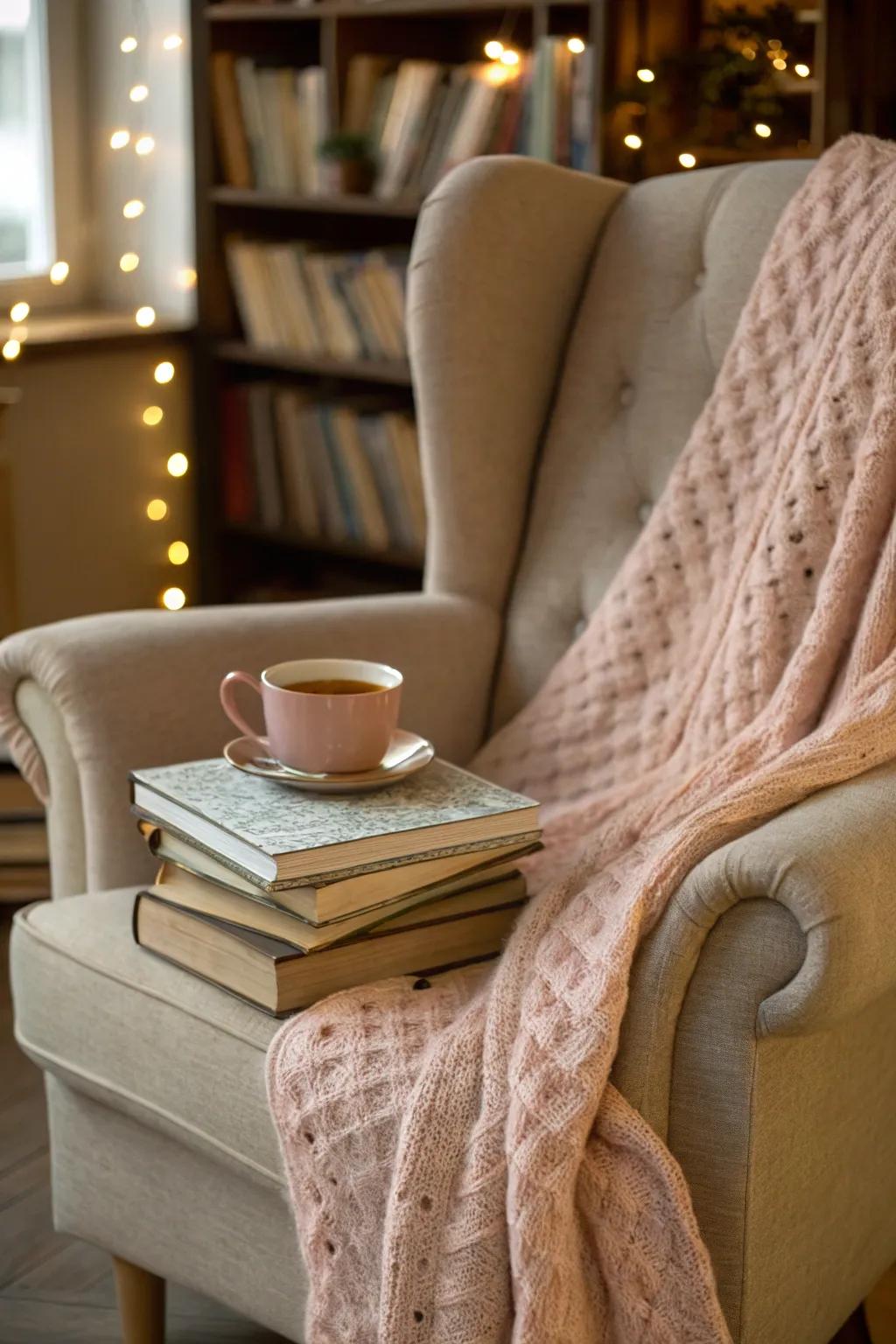 Delicate rouge contributes romance and warmth.