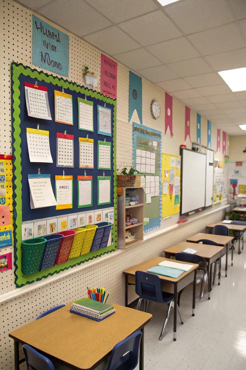 Peg boards provide adaptable, useful organizational solutions.
