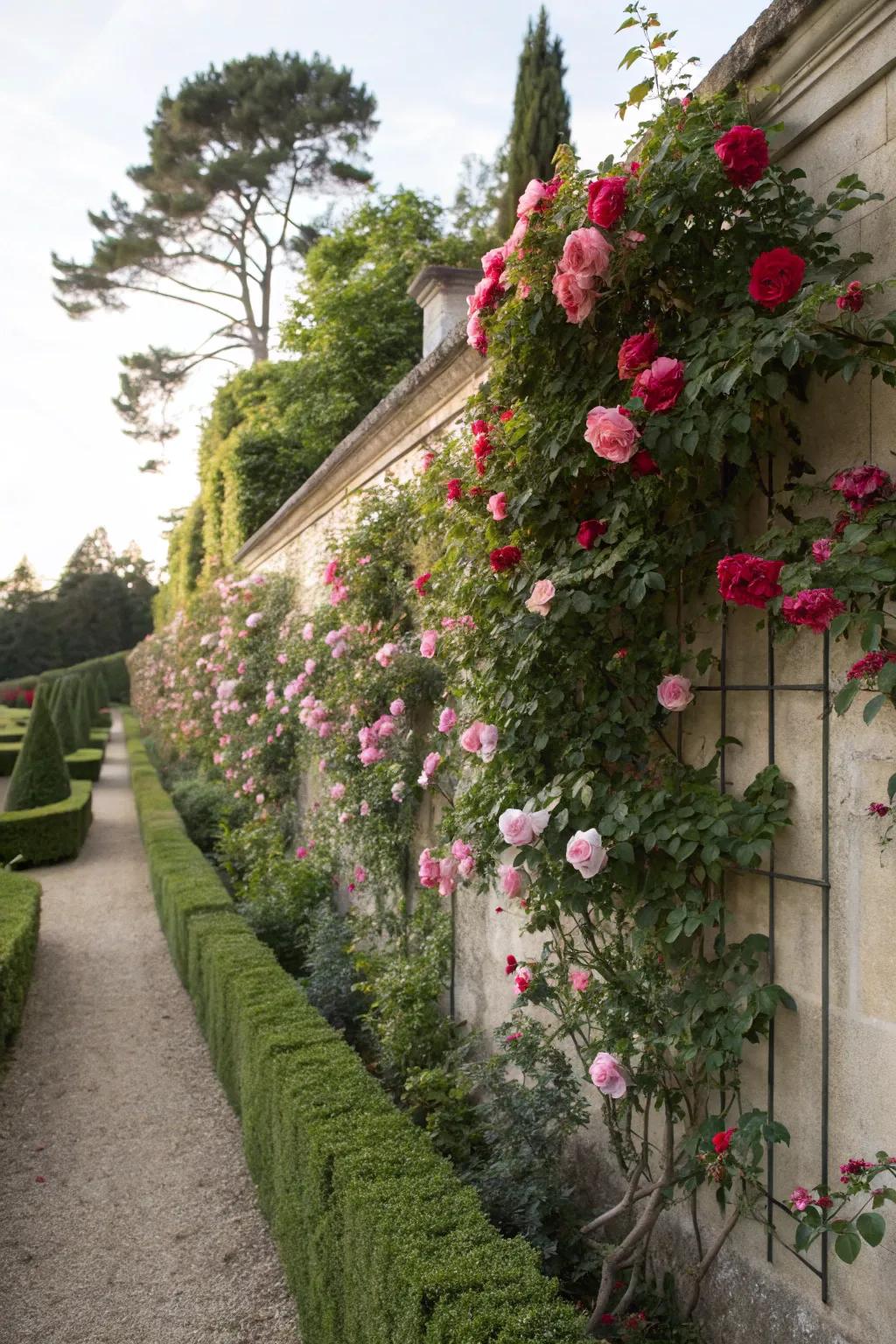 Create a hidden retreat with rose-wrapped walls.