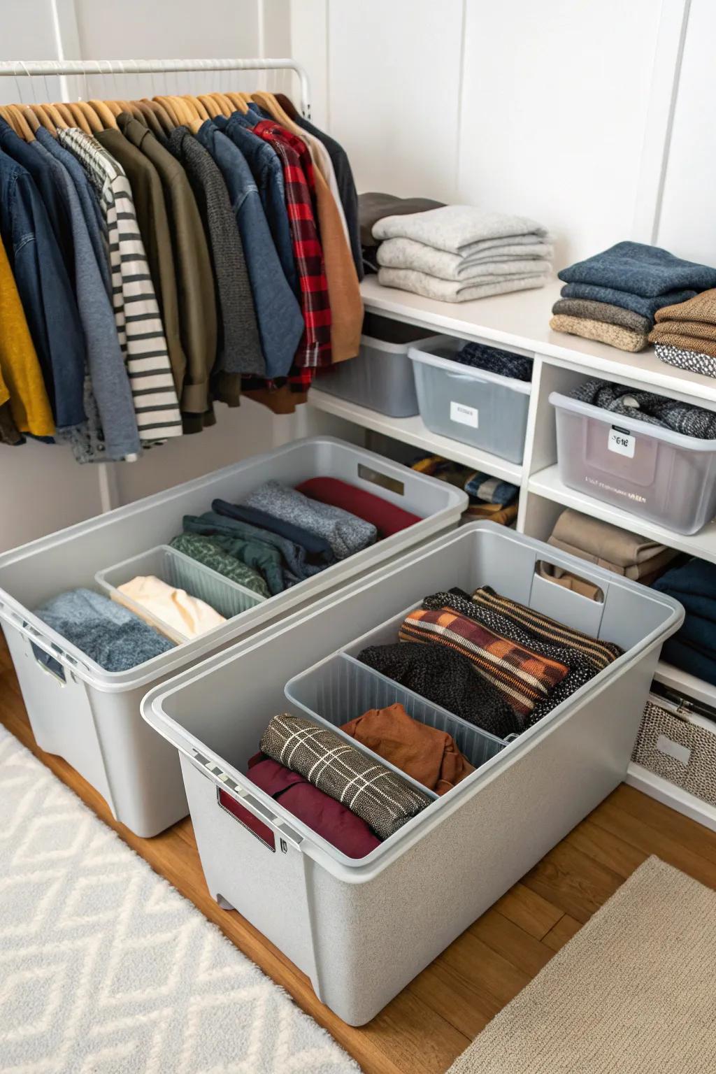 Seasonal rotations keep your wardrobe current and clutter-free.