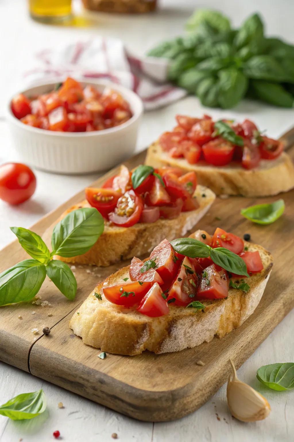 Savory tomato and herb bread offering a burst of taste and color.