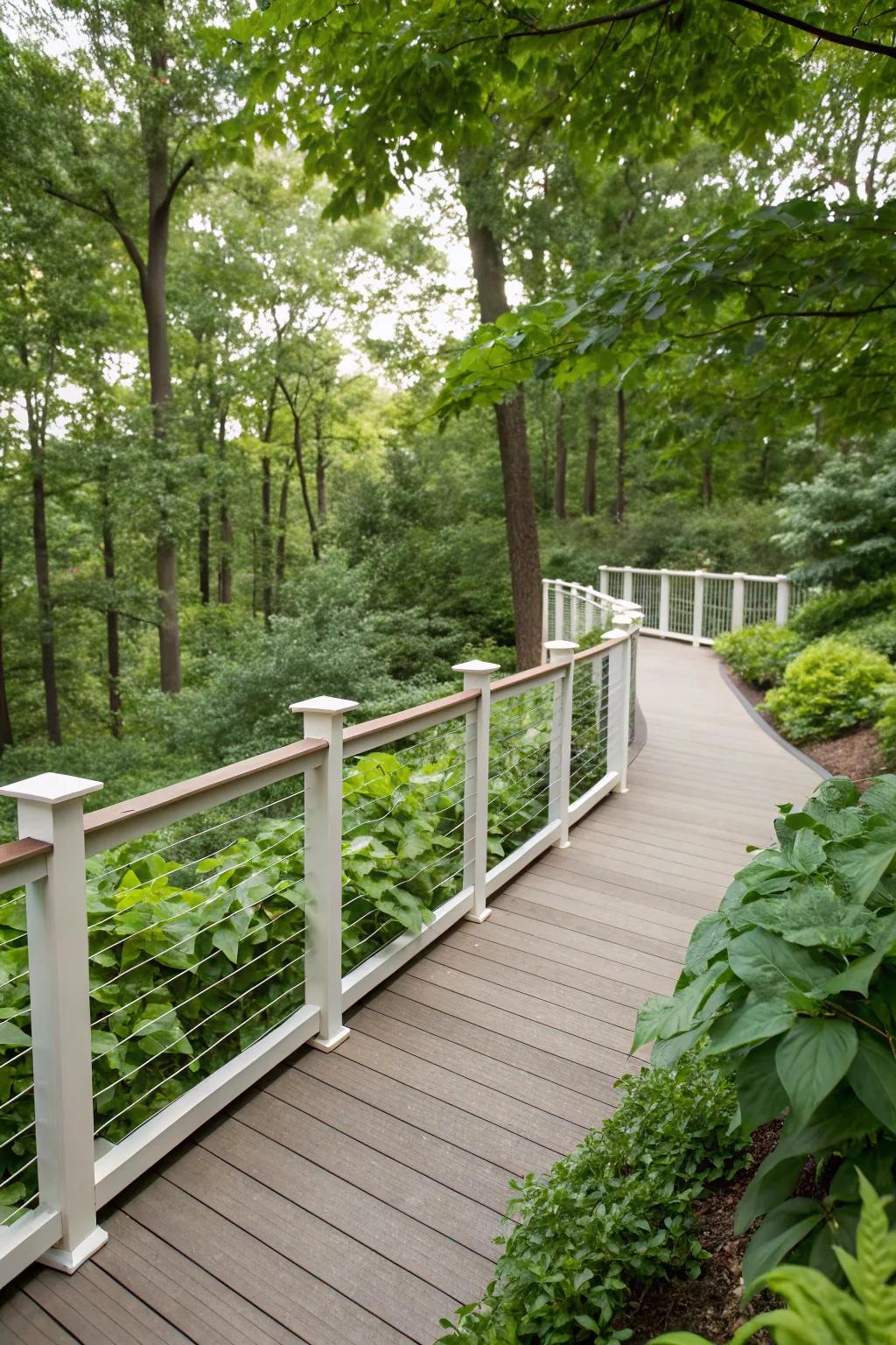 Eco-friendly barrier materials blend with nature's beauty.