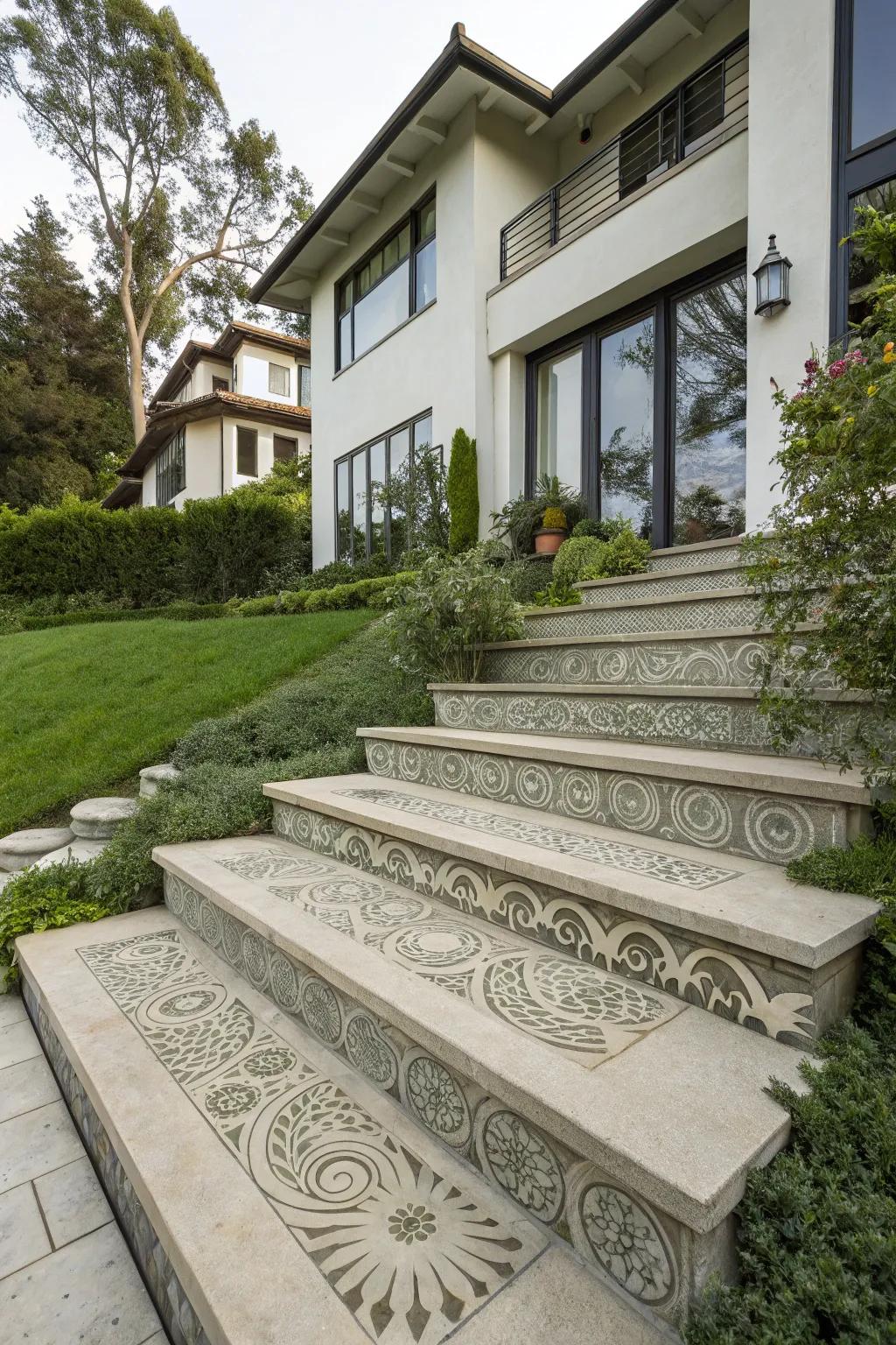 Artistic designs transforming your steps into a masterpiece.